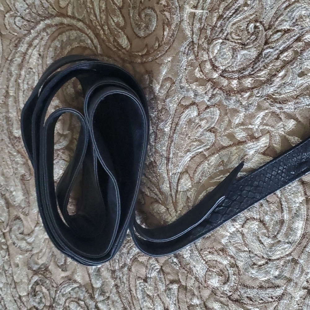 GILI Navy leather belt - Picture 4 of 4